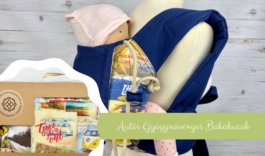 Autós mintás gyógynövényes babahordozó