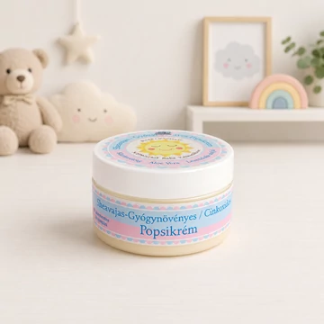 Sheavajas–gyógynövényes popsikrém cink-oxiddal — 100 ml