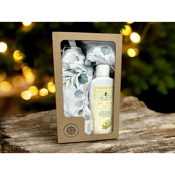 Levél mintás kicsi ajándékcsomag