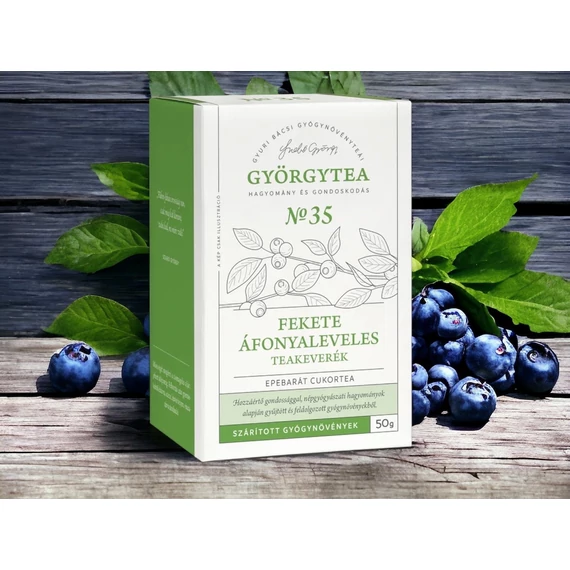 Fekete áfonyaleveles teakeverék 50g (epebarát cukortea)